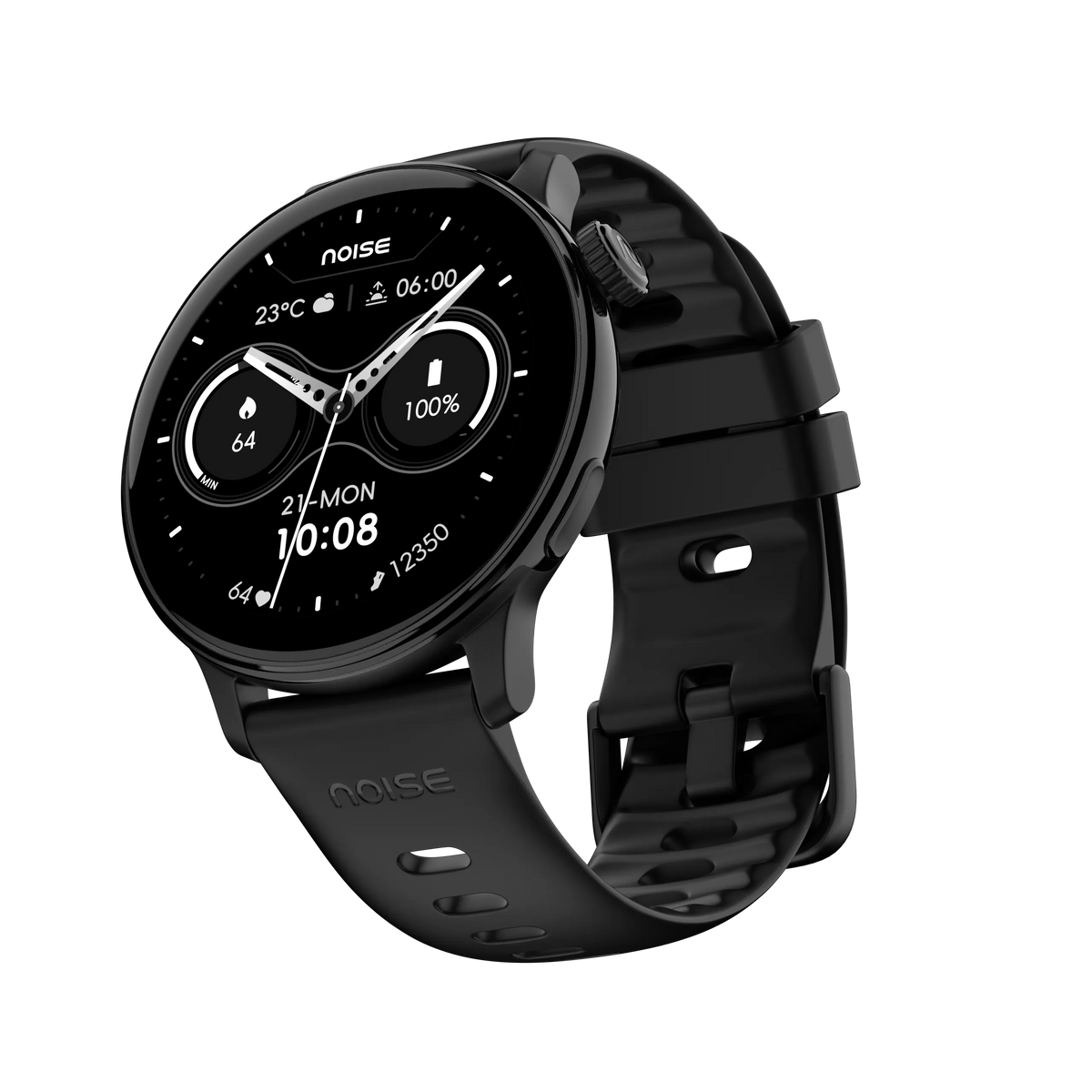 Noise Pro 6R 1.46" AMOLED Smart Watch, 1000 NITS, Powered by AI Pro, Built-in GPS, Strava Integration, Stainless Steel Dial, Video Watch Faces, 3ATM, Emergency SOS, TWS Connectivity (Pure Titanium)