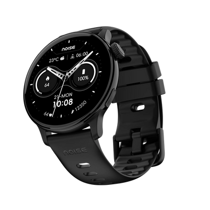 Noise Pro 6R 1.46" AMOLED Smart Watch, 1000 NITS, Powered by AI Pro, Built-in GPS, Strava Integration, Stainless Steel Dial, Video Watch Faces, 3ATM, Emergency SOS, TWS Connectivity (Pure Titanium)
