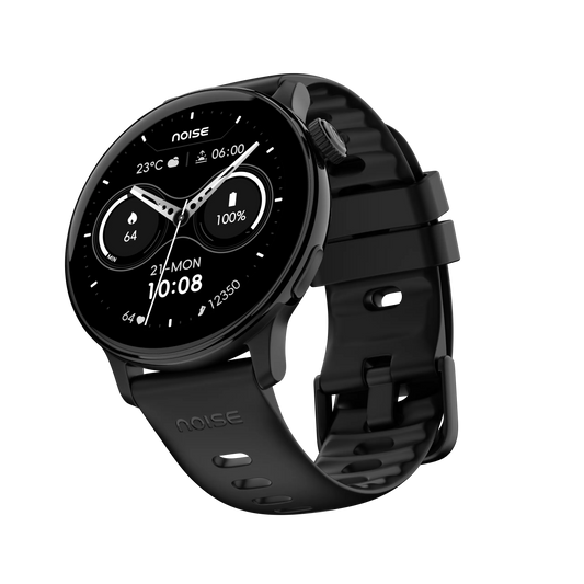 Noise Pro 6R 1.46" AMOLED Smart Watch, 1000 NITS, Powered by AI Pro, Built-in GPS, Strava Integration, Stainless Steel Dial, Video Watch Faces, 3ATM, Emergency SOS, TWS Connectivity (Pure Titanium)