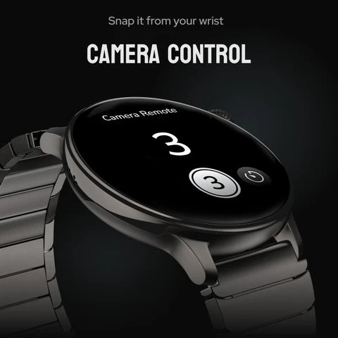 Noise Pro 6R 1.46" AMOLED Smart Watch, 1000 NITS, Powered by AI Pro, Built-in GPS, Strava Integration, Stainless Steel Dial, Video Watch Faces, 3ATM, Emergency SOS, TWS Connectivity (Pure Titanium)