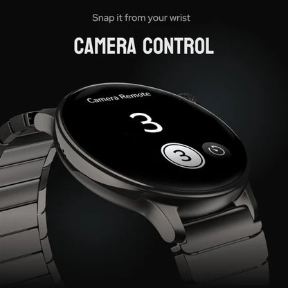 Noise Pro 6R 1.46" AMOLED Smart Watch, 1000 NITS, Powered by AI Pro, Built-in GPS, Strava Integration, Stainless Steel Dial, Video Watch Faces, 3ATM, Emergency SOS, TWS Connectivity (Pure Titanium)