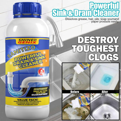 Sanitizo Powerful Drain & Sink Cleaner Powder 100 gm Each(Pack of 4) (PL)