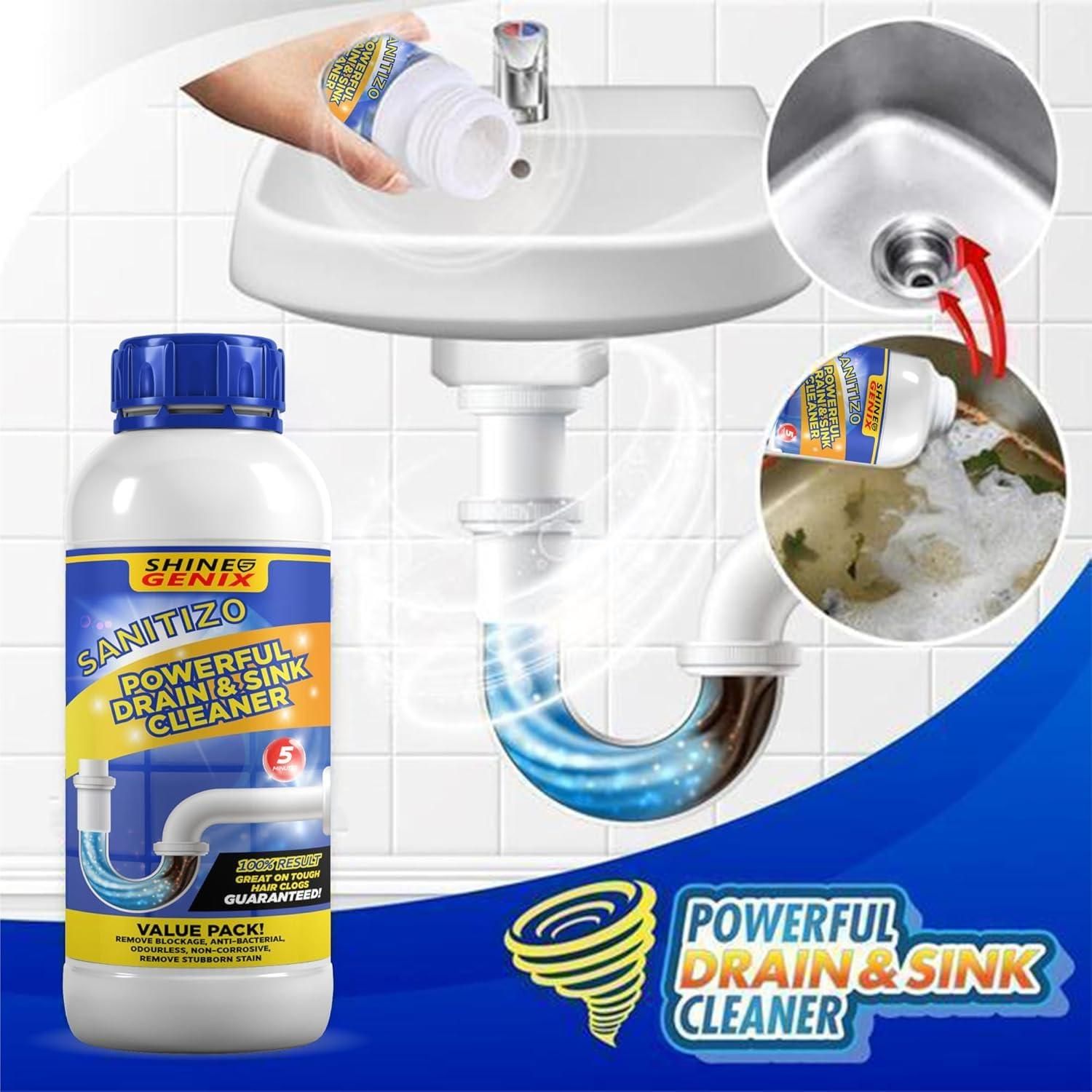 Sanitizo Powerful Drain & Sink Cleaner Powder 100 gm Each(Pack of 4) (PL)